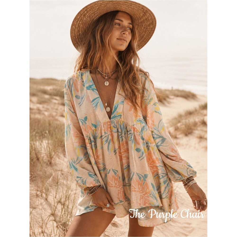 JEN'S PIRATE BOOTY Aloha Shenandoah Tunic Mini Dress *Aloha Shell S